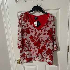 Floral Blouse Bibeau nwt large
